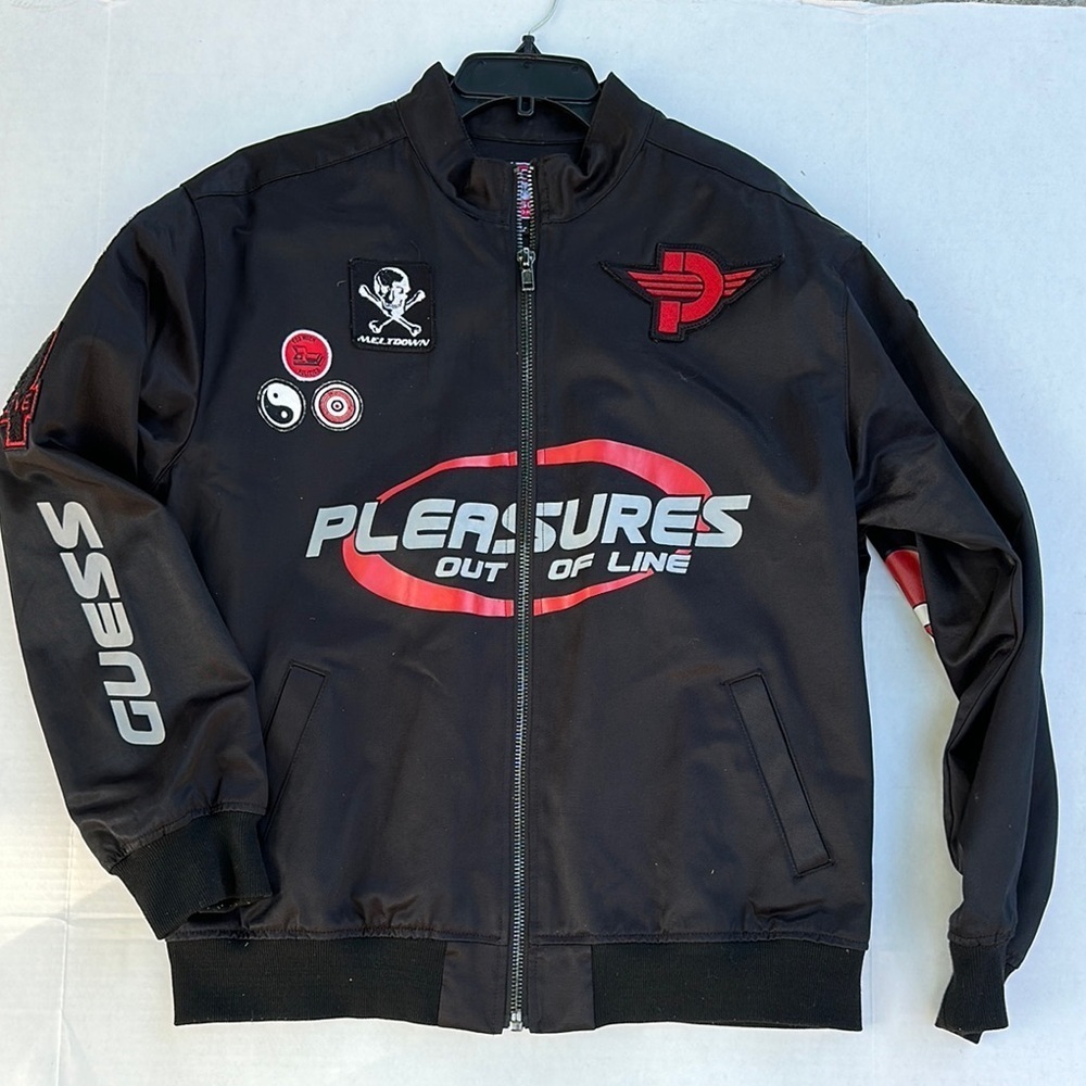 Guess Black and Red Bomber Jacket